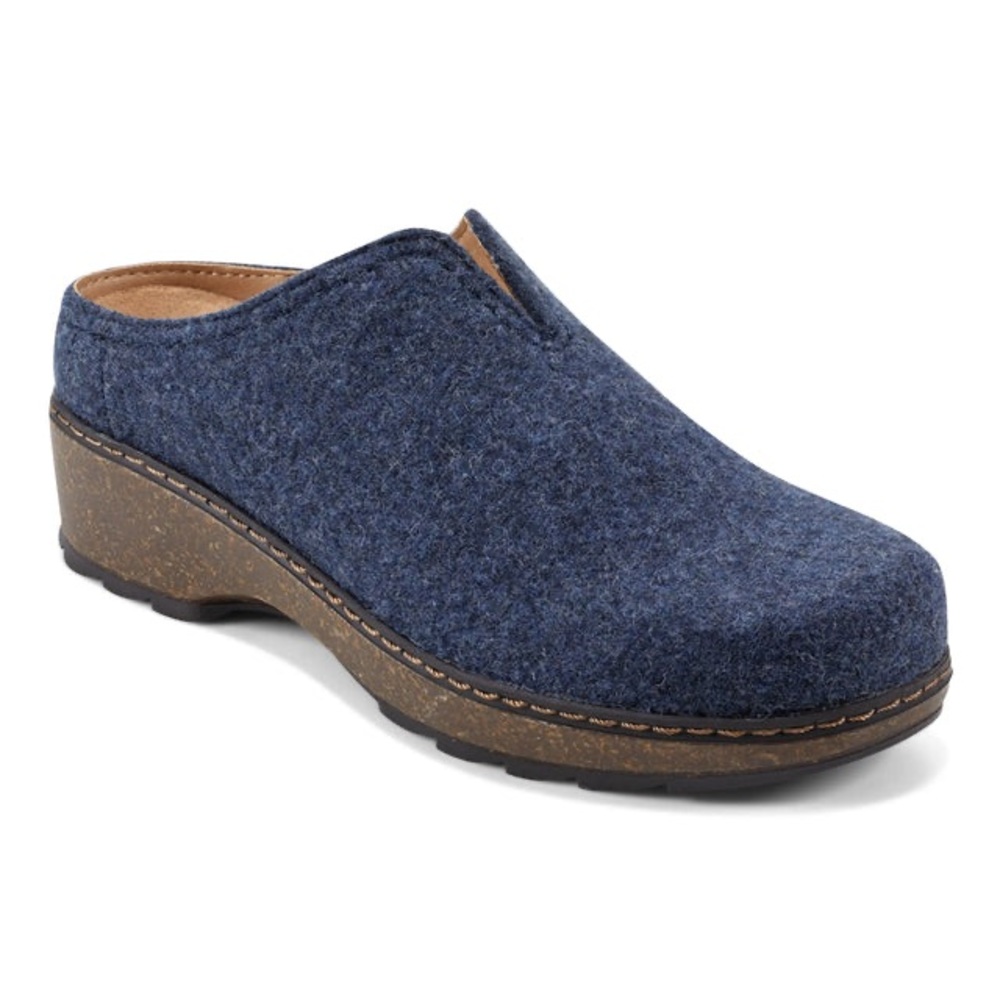 NEW Earth Kolia Round Toe Slip On Casual Wool Mules Clogs